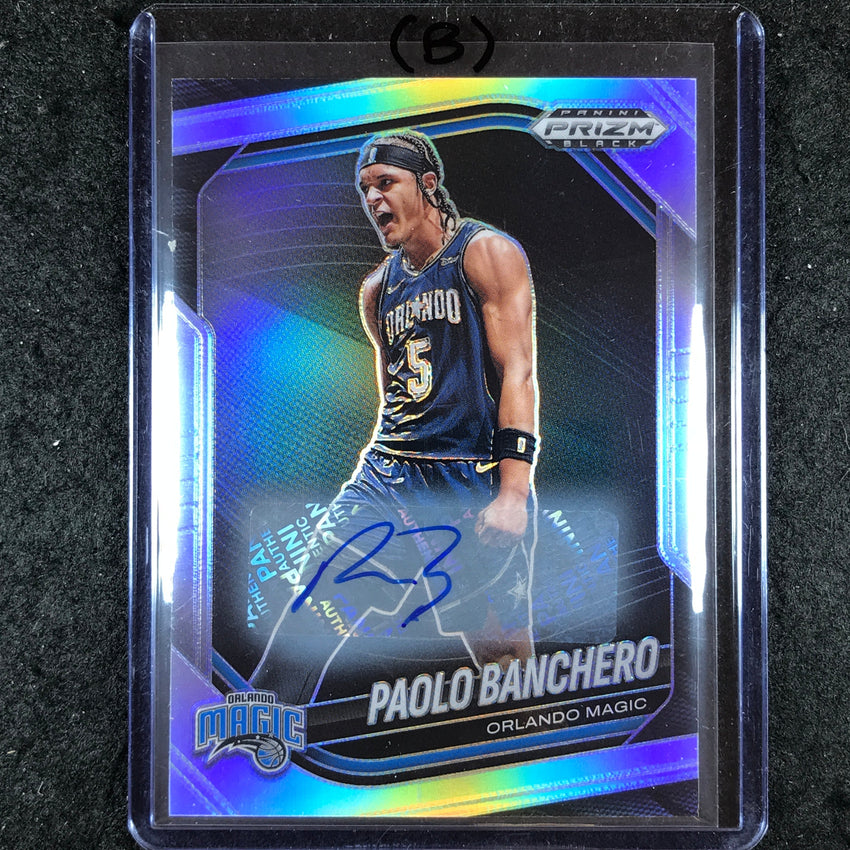 2024-25 Prizm Black PAOLO BANCHERO Base Auto Silver #117 (B)