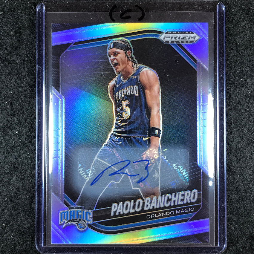 2024-25 Prizm Black PAOLO BANCHERO Base Auto Silver #117 (C)