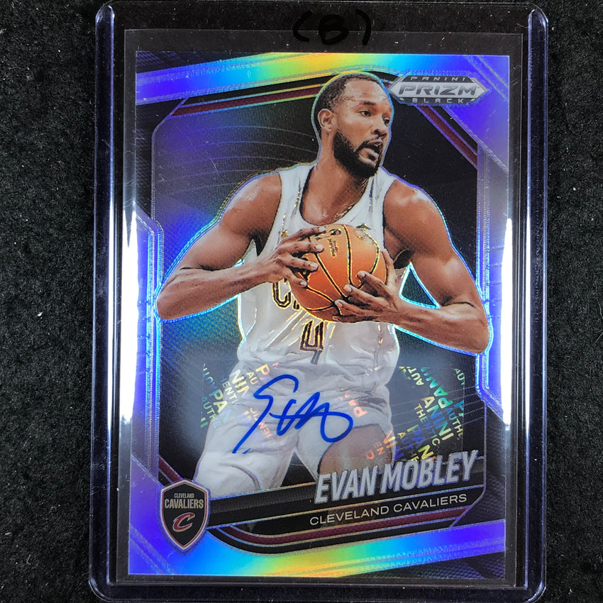 2024-25 Prizm Black EVAN MOBLEY Base Auto Silver #121 (B)