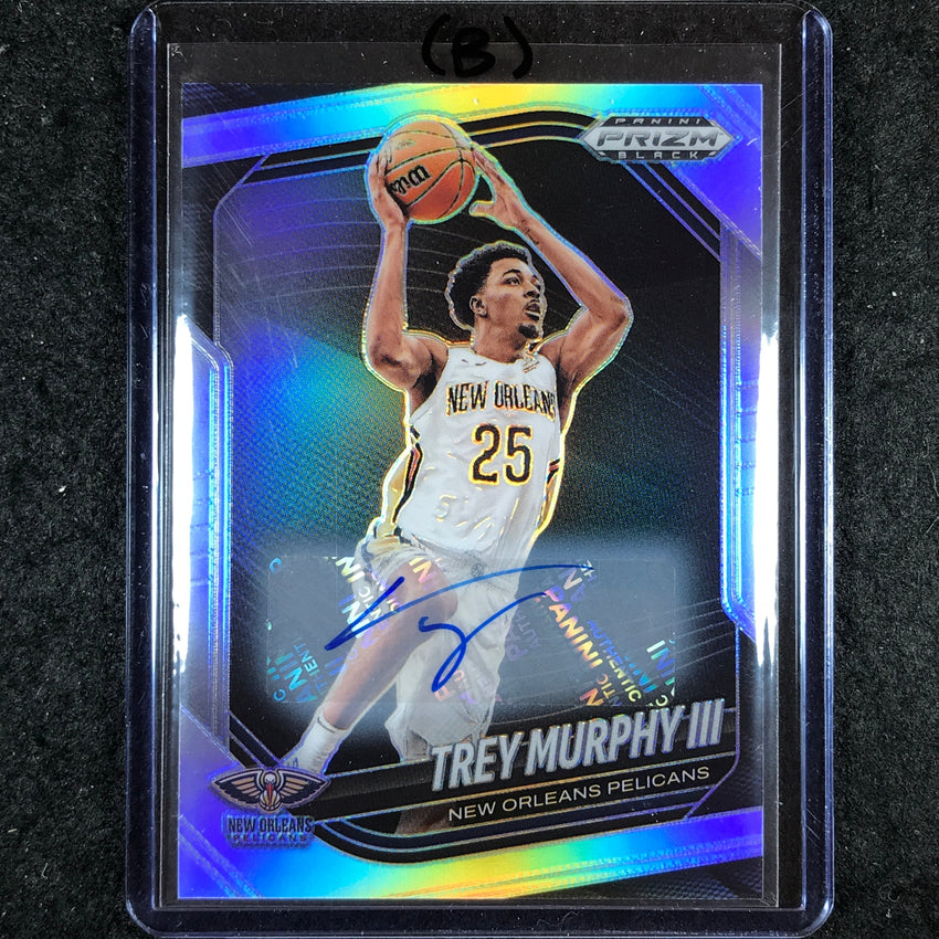 2024-25 Prizm Black TREY MURPHY III Base Auto Silver #124 (B)