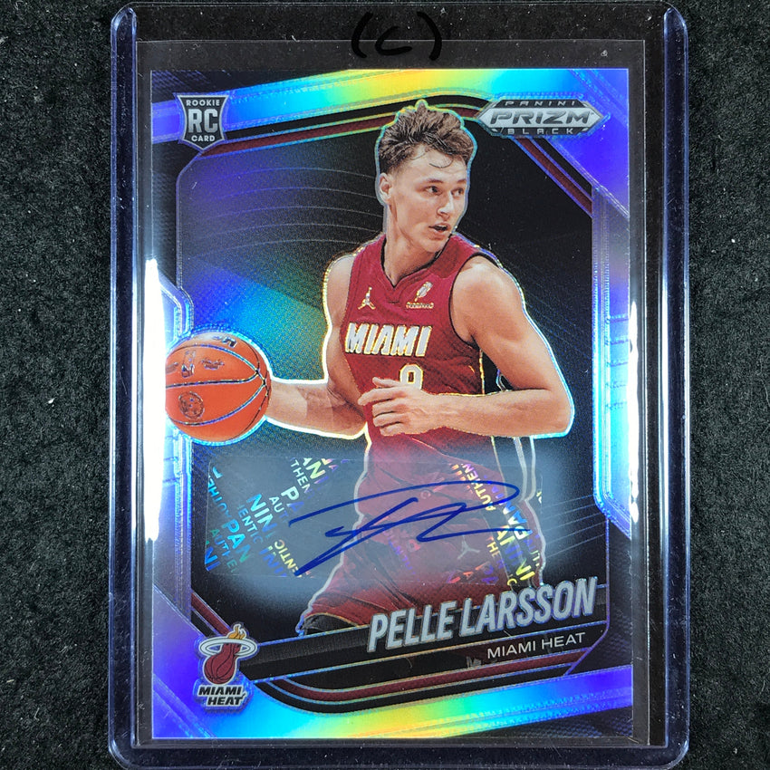 2024-25 Prizm Black PELLE LARSSON Base Rookie Auto Silver #130 (C)