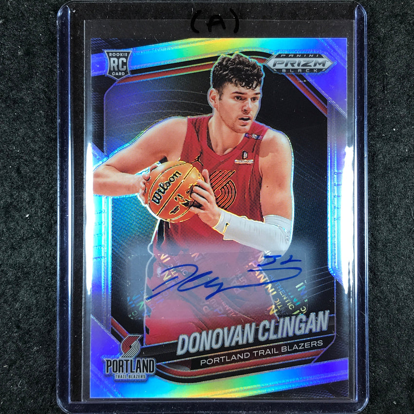 2024-25 Prizm Black DONOVAN CLINGAN Base Rookie Auto Silver #131 (A)