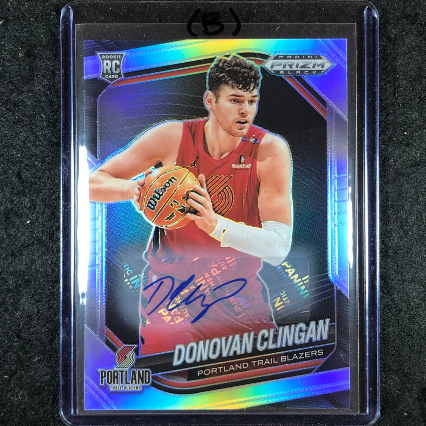 2024-25 Prizm Black DONOVAN CLINGAN Base Rookie Auto Silver #131 (B)