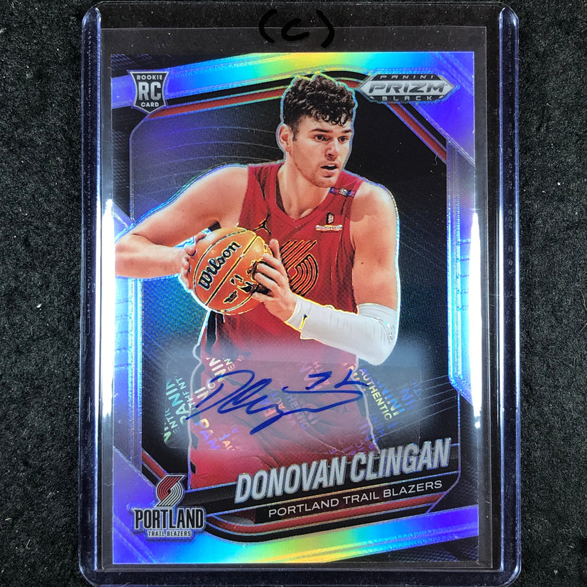 2024-25 Prizm Black DONOVAN CLINGAN Base Rookie Auto Silver #131 (C)