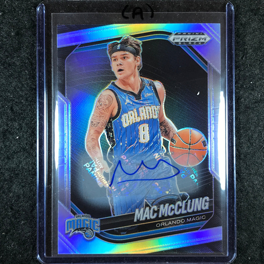 2024-25 Prizm Black MAC MCCLUNG Base Auto Silver #134 (A)