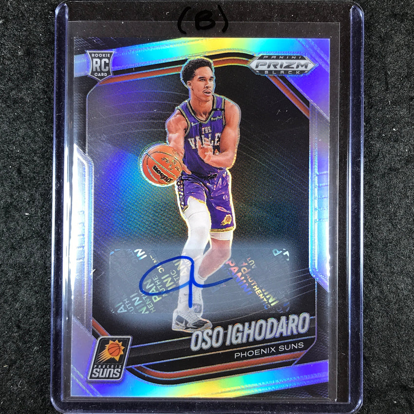 2024-25 Prizm Black OSO IGHODARO Base Rookie Auto Silver #135 (B)