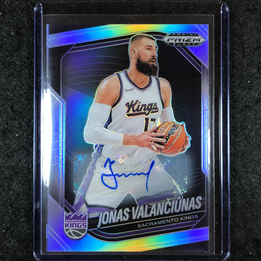 2024-25 Prizm Black JONAS VALANCIUNAS Base Auto Silver #142