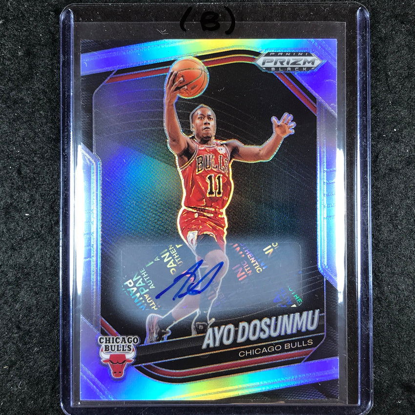 2024-25 Prizm Black AYO DOSUNMU Base Auto Silver #165 (B)