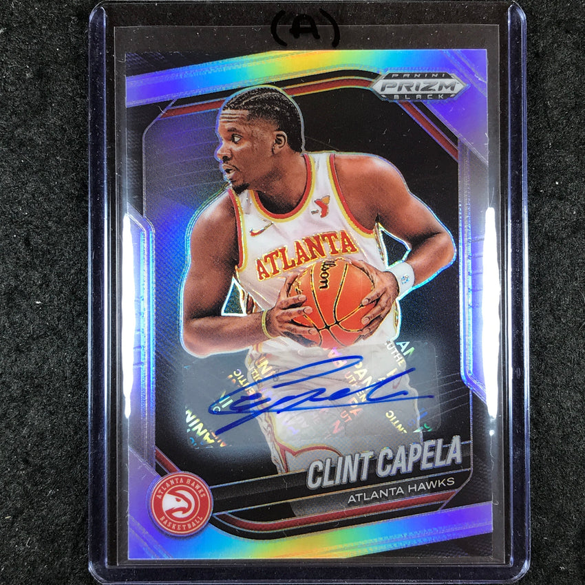2024-25 Prizm Black CLINT CAPELA Base Auto Silver #178 (A)