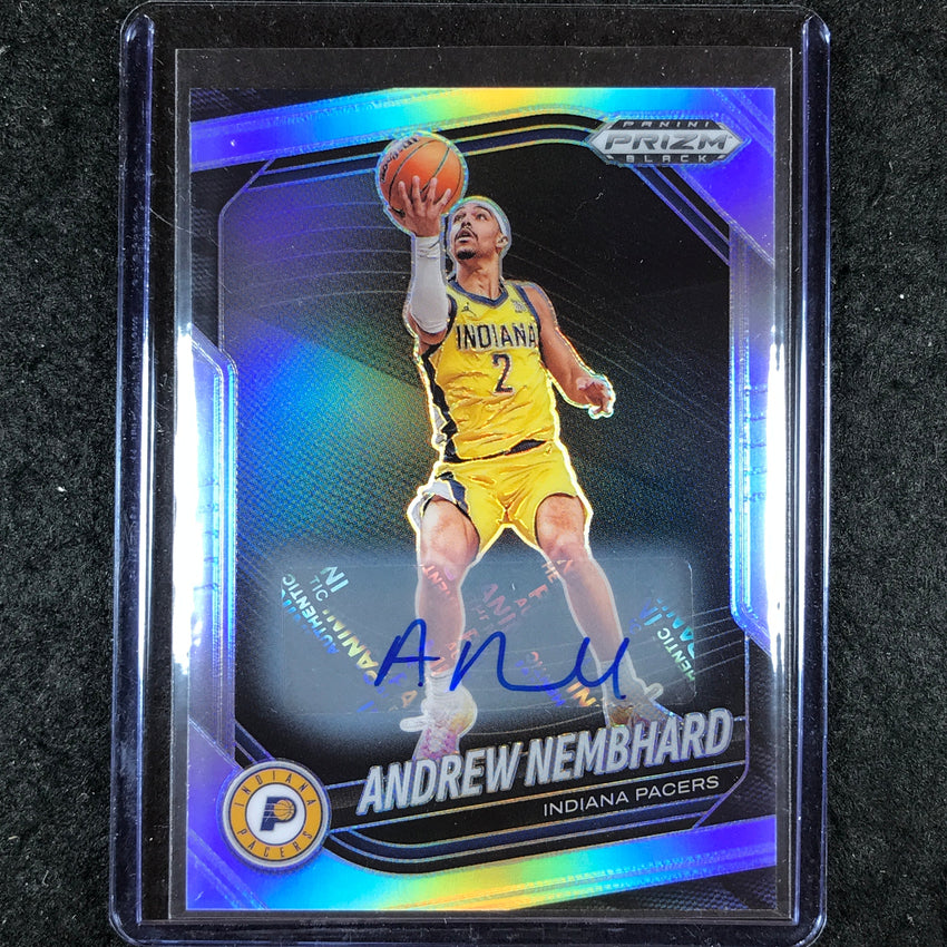2024-25 Prizm Black ANDREW NEMBHARD Base Auto Silver #180