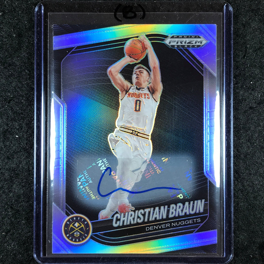 2024-25 Prizm Black CHRISTIAN BRAUN Base Auto Silver #186 (B)