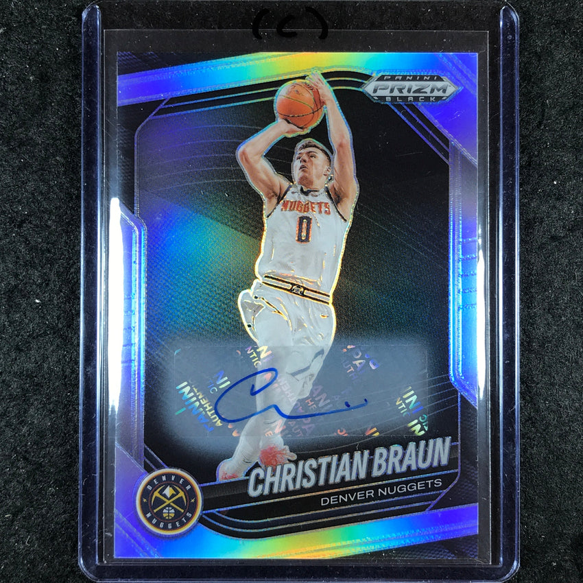 2024-25 Prizm Black CHRISTIAN BRAUN Base Auto Silver #186 (C)