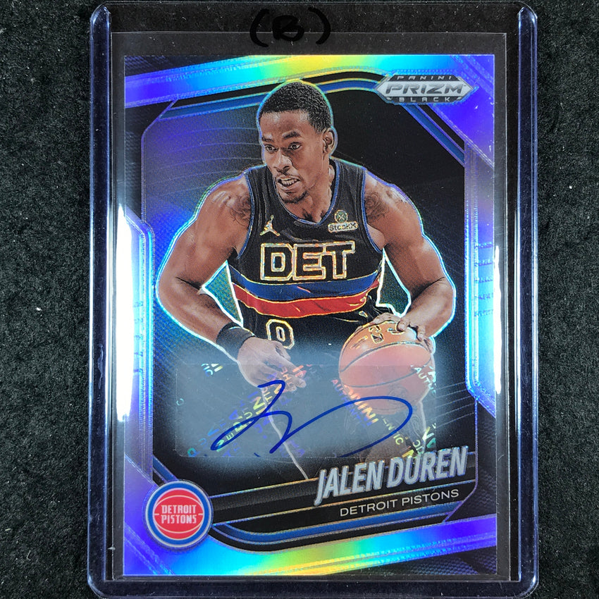 2024-25 Prizm Black JALEN DUREN Base Auto Silver #190 (B)