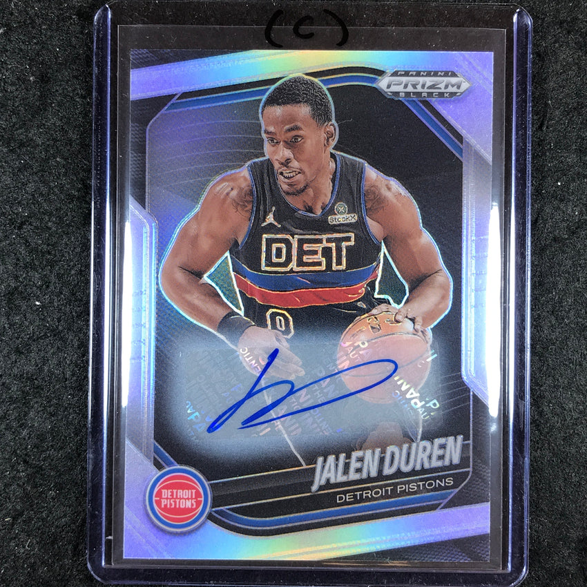 2024-25 Prizm Black JALEN DUREN Base Auto Silver #190 (C)