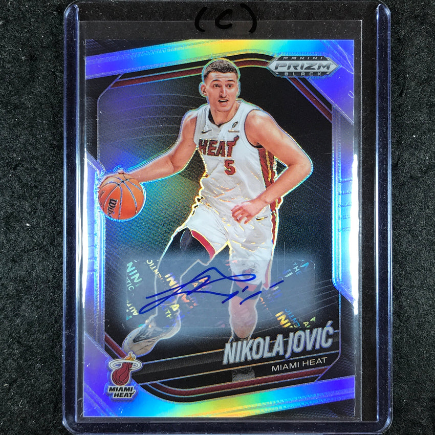 2024-25 Prizm Black NIKOLA JOVIC Base Auto Silver #194 (C)