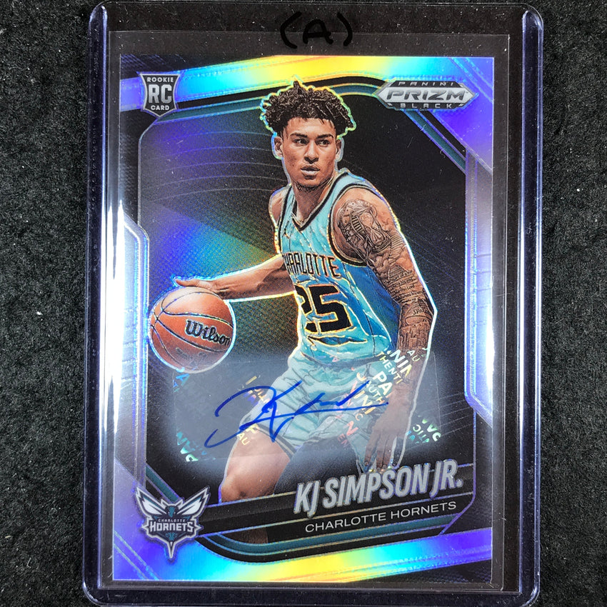 2024-25 Prizm Black KJ SIMPSON JR. Base Rookie Auto Silver #207 (A)