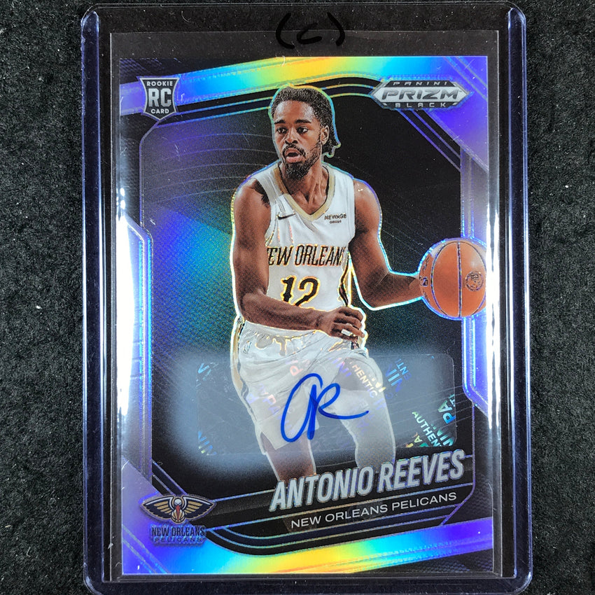 2024-25 Prizm Black ANTONIO REEVES Base Rookie Auto Silver #214 (C)