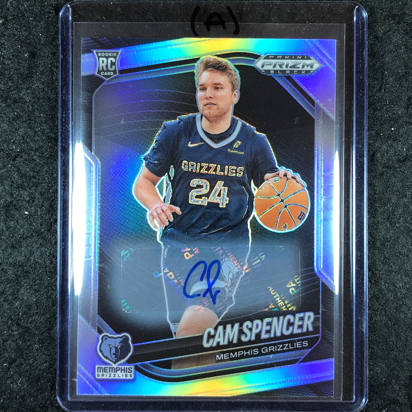 2024-25 Prizm Black CAM SPENCER Base Rookie Auto Silver #218 (A)
