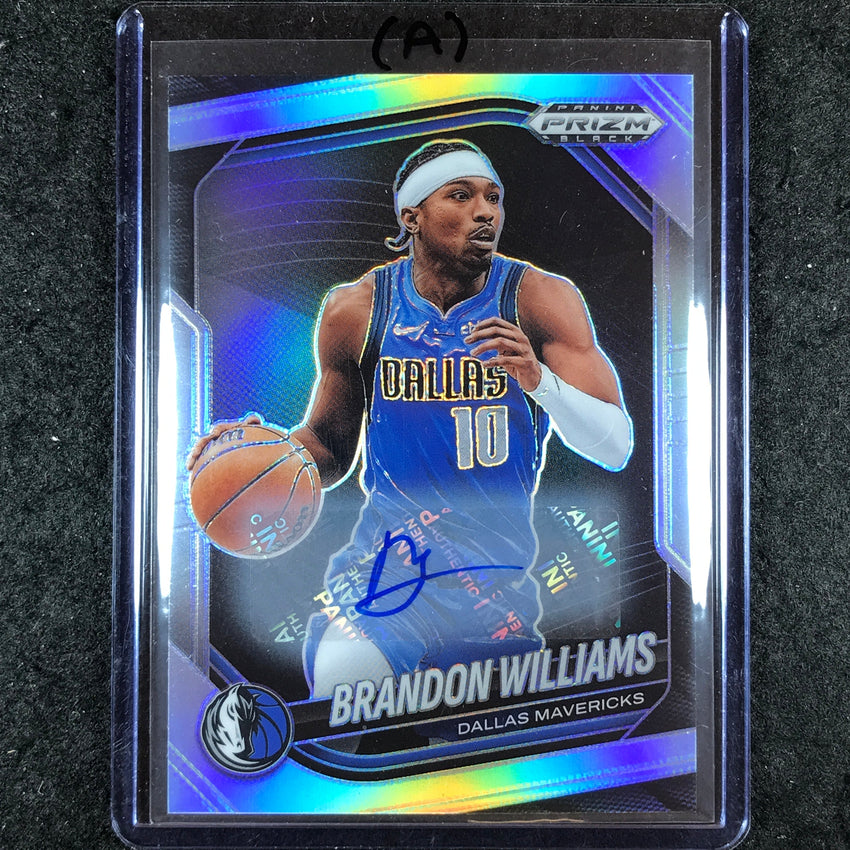 2024-25 Prizm Black BRANDON WILLIAMS Base Auto Silver #219 (A)