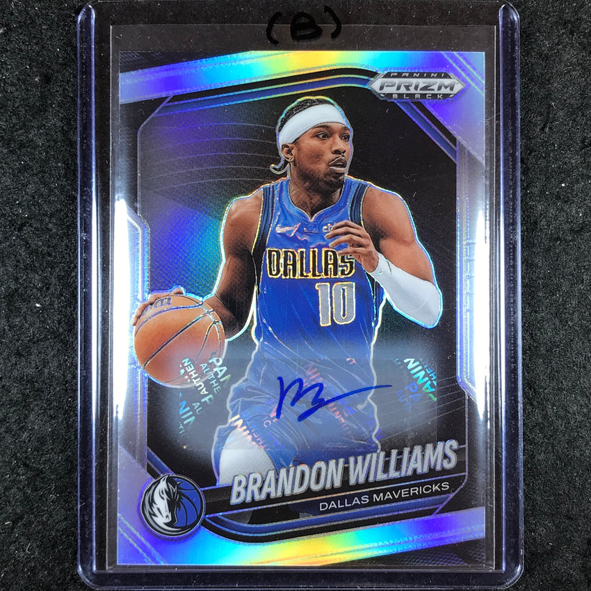 2024-25 Prizm Black BRANDON WILLIAMS Base Auto Silver #219 (B)