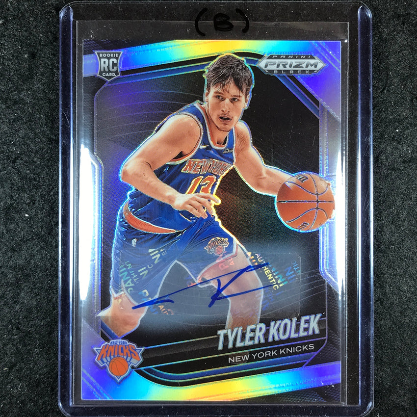 2024-25 Prizm Black TYLER KOLEK Base Rookie Auto Silver #226 (B)