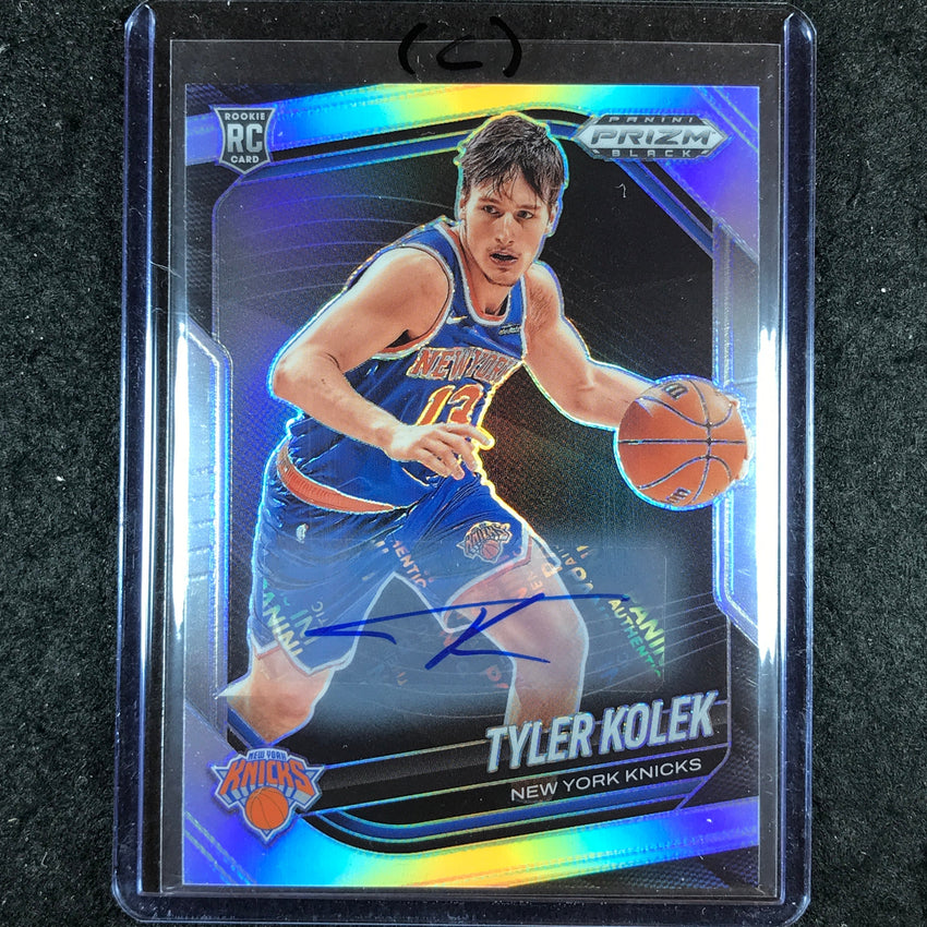 2024-25 Prizm Black TYLER KOLEK Base Rookie Auto Silver #226 (C)