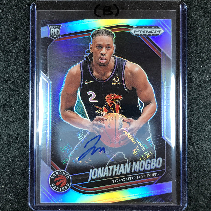 2024-25 Prizm Black JONATHAN MOGBO Base Rookie Auto Silver #227 (B)