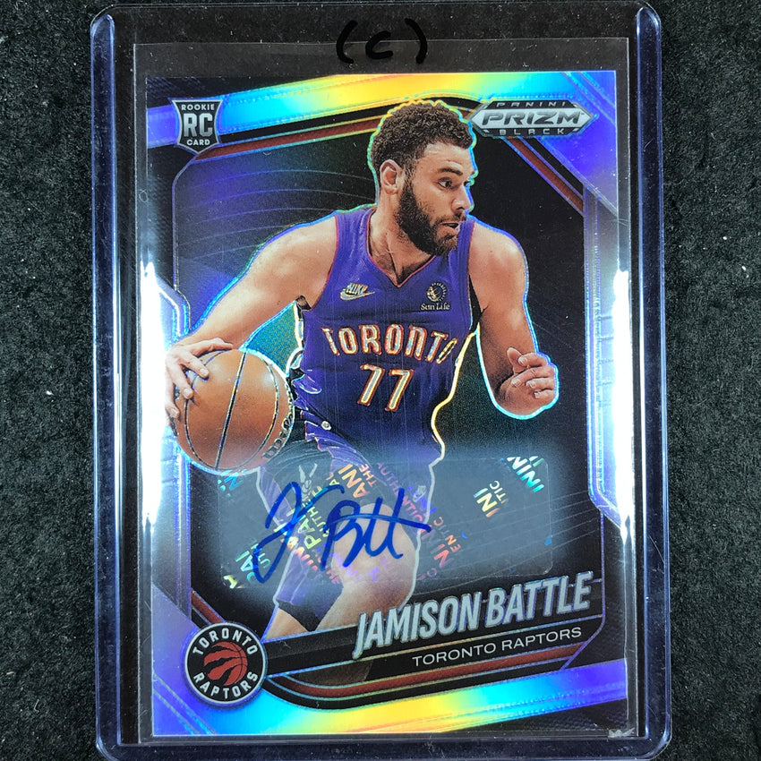2024-25 Prizm Black JAMISON BATTLE Base Rookie Auto Silver #237 (C)