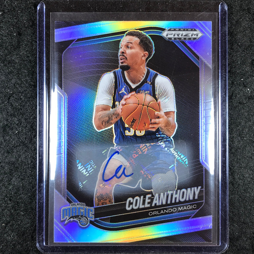 2024-25 Prizm Black COLE ANTHONY Base Auto Silver #240