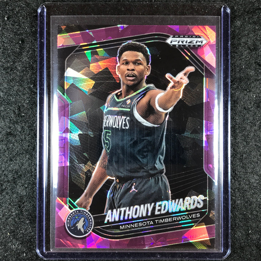 2024-25 Prizm Black ANTHONY EDWARDS Base Purple Ice /149 #17