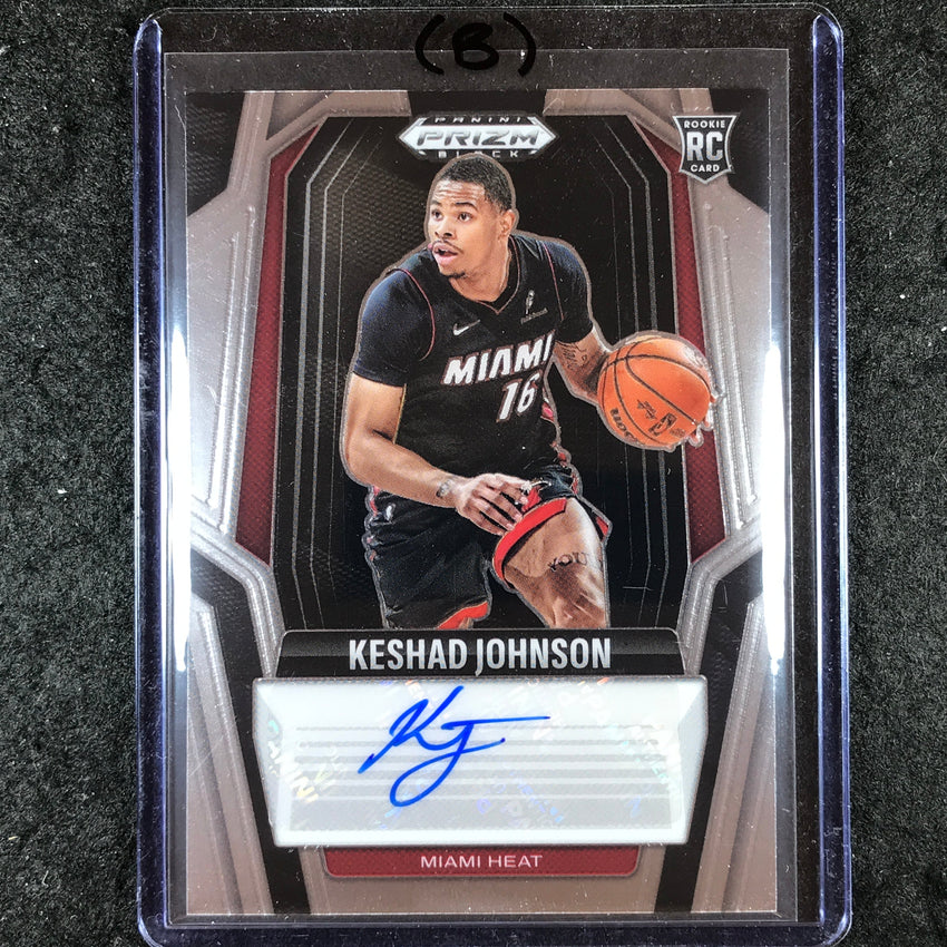 2024-25 Prizm Black KESHAD JOHNSON Rookie Signatures Auto Base #KES (B)