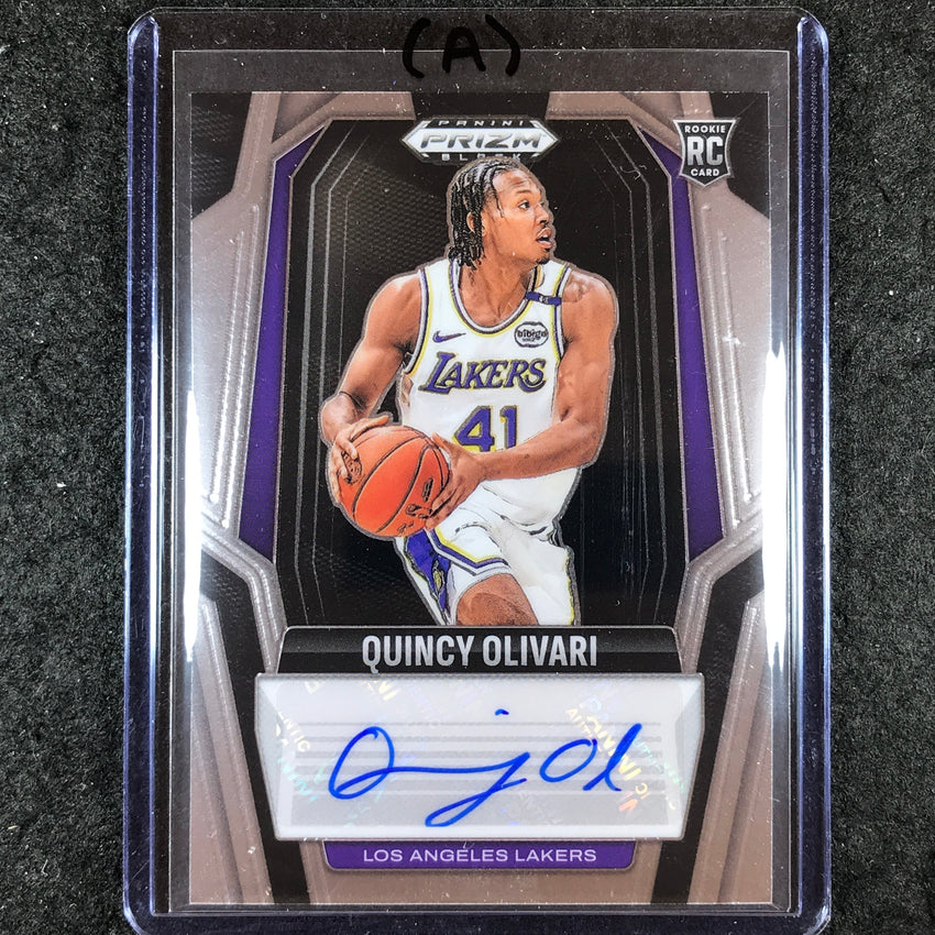 2024-25 Prizm Black QUINCY OLIVARI Rookie Signatures Auto Base #OLI (A)