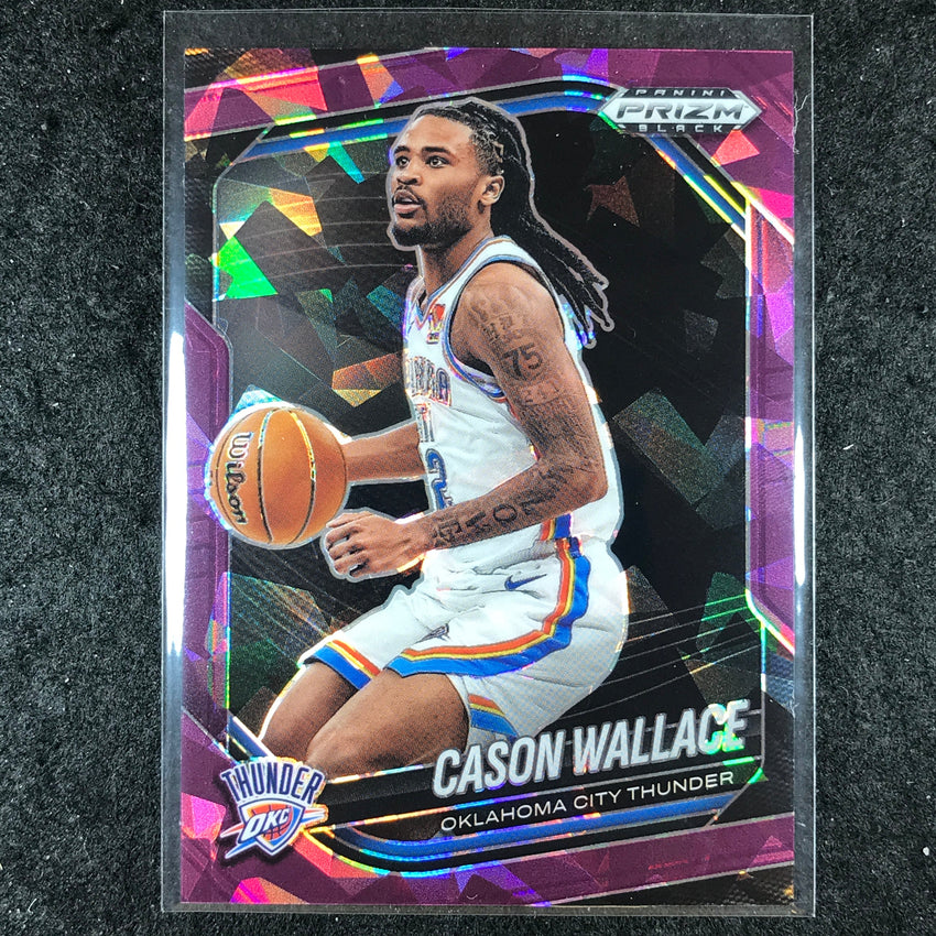 2024-25 Prizm Black CASON WALLACE Base Purple Ice /149 #20