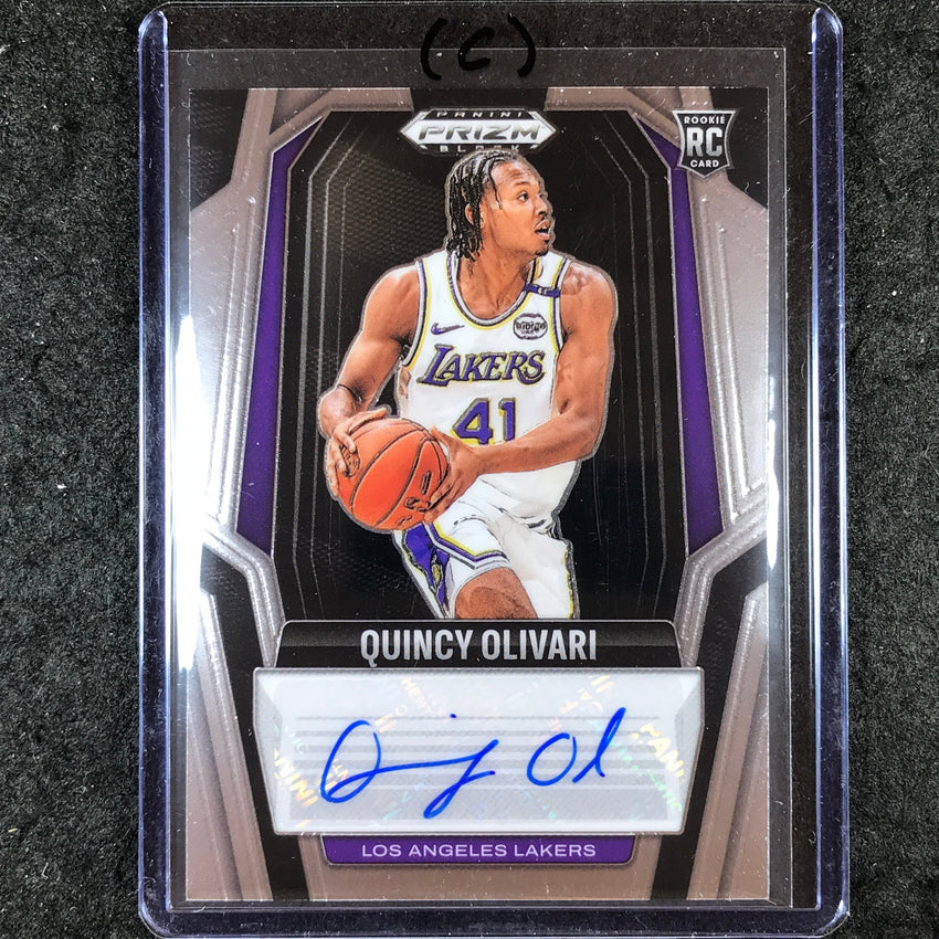 2024-25 Prizm Black QUINCY OLIVARI Rookie Signatures Auto Base #OLI (C)