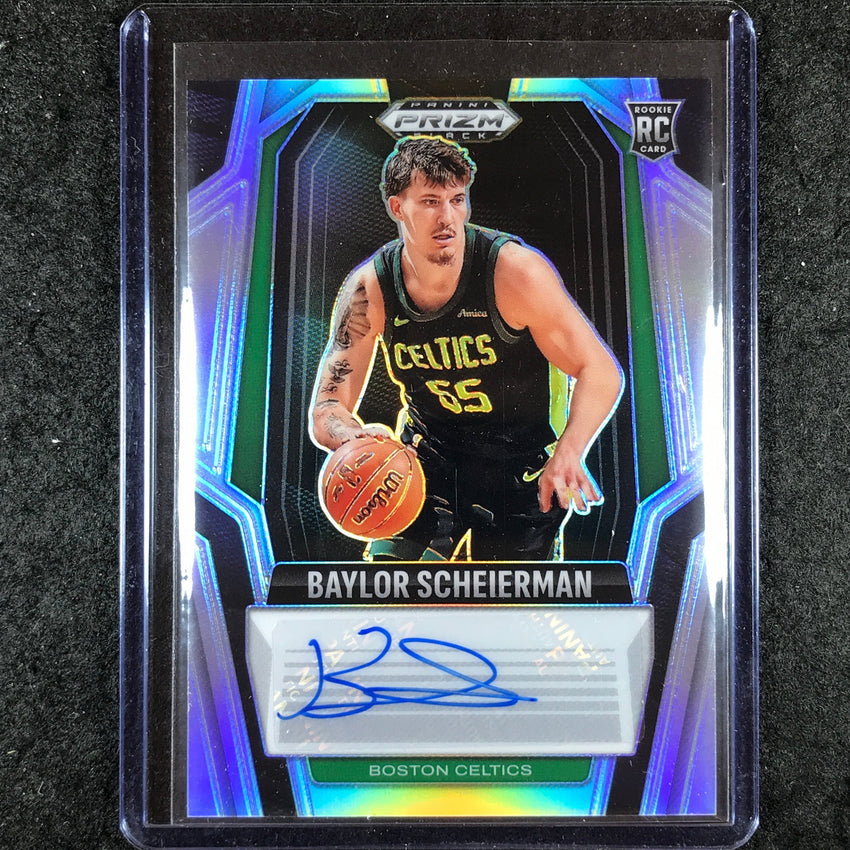 2024-25 Prizm Black BAYLOR SCHEIERMAN Rookie Signatures Auto Silver #BAY