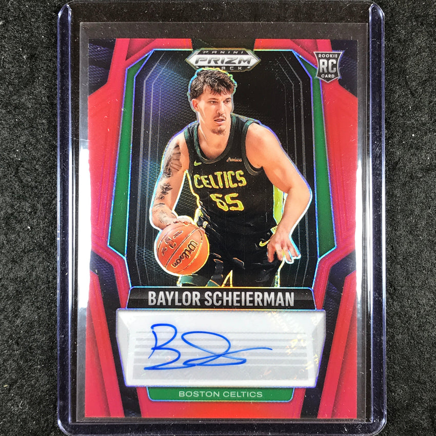 2024-25 Prizm Black BAYLOR SCHEIERMAN Rookie Signatures Auto Red 21/99