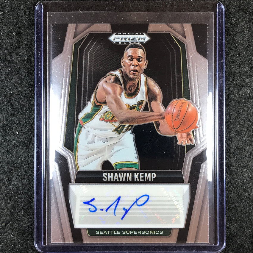 2024-25 Prizm Black SHAWN KEMP Signatures Auto Base #KMP