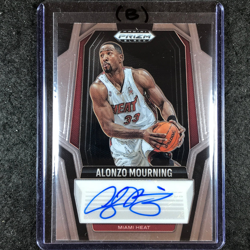 2024-25 Prizm Black ALONZO MOURNING Signatures Auto Base #MOU (B)