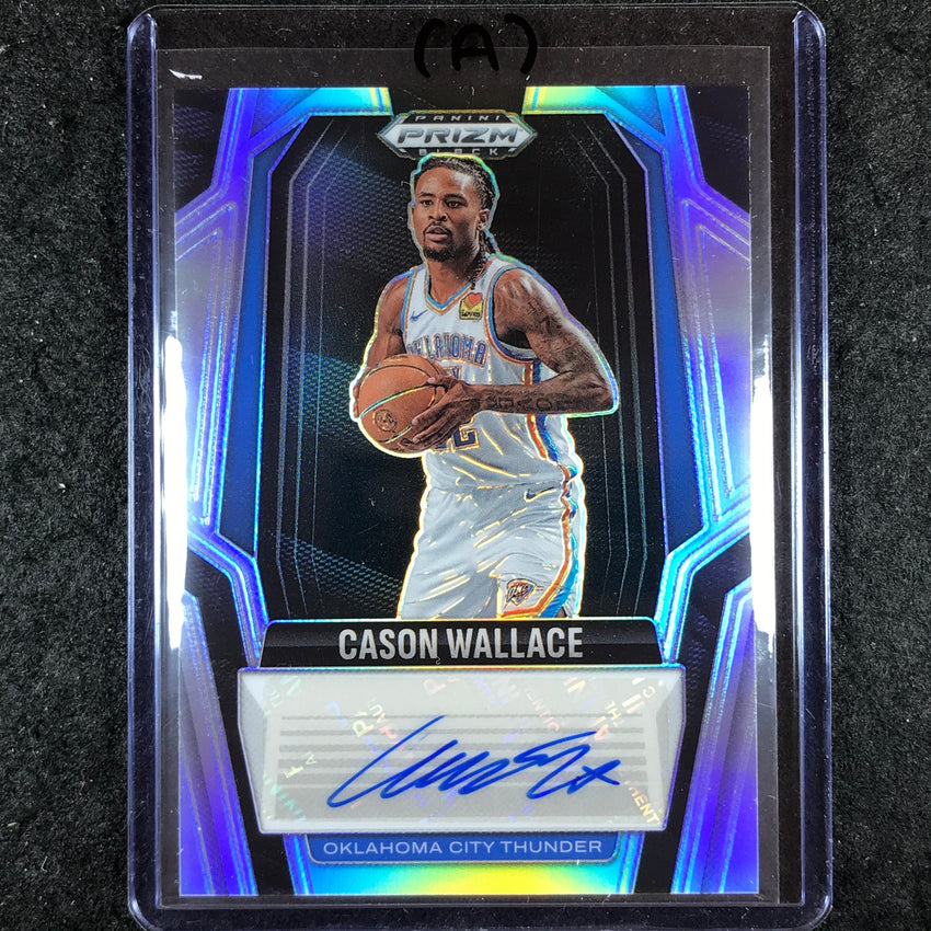 2024-25 Prizm Black CASON WALLACE Signatures Auto Silver #WAL (A)
