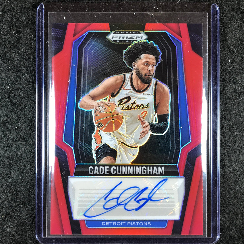 2024-25 Prizm Black CADE CUNNINGHAM Signatures Auto Red 94/99
