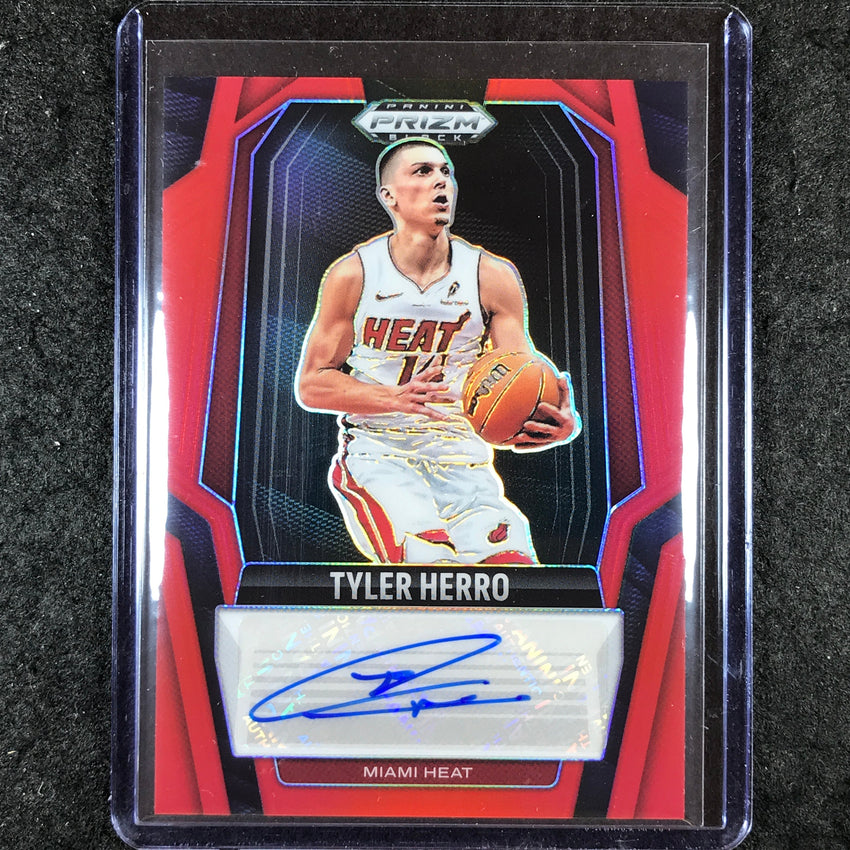 2024-25 Prizm Black TYLER HERRO Signatures Auto Red 80/99