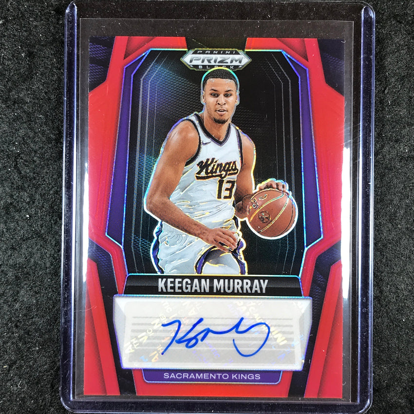 2024-25 Prizm Black KEEGAN MURRAY Signatures Auto Red 84/99