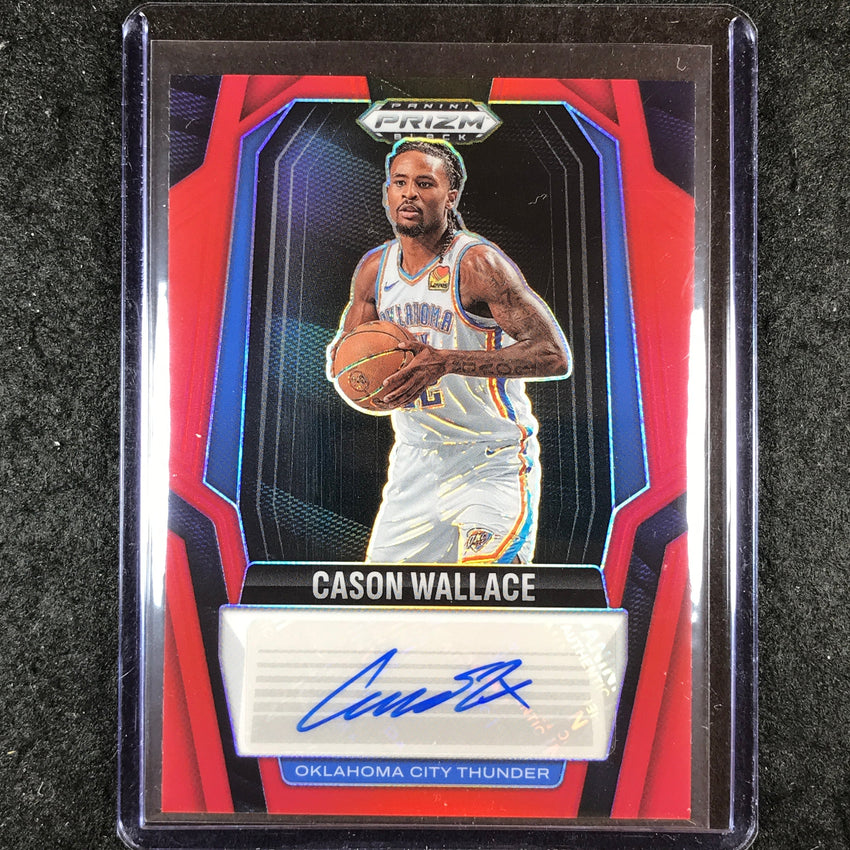 2024-25 Prizm Black CASON WALLACE Signatures Auto Red 81/99