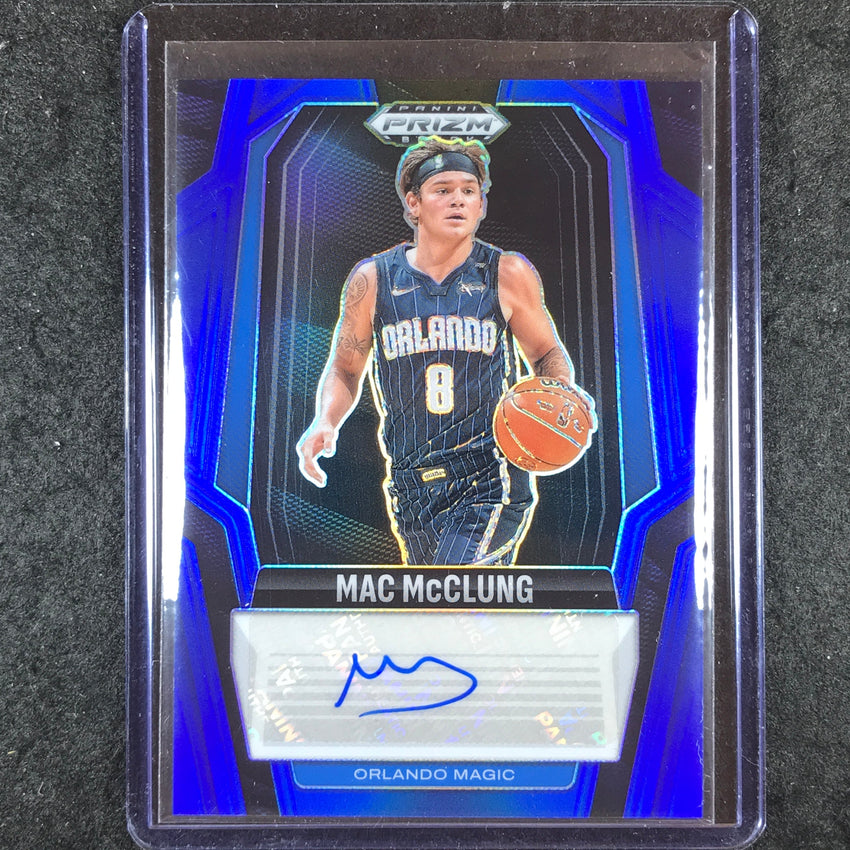 2024-25 Prizm Black MAC MCCLUNG Signatures Auto Blue 6/49