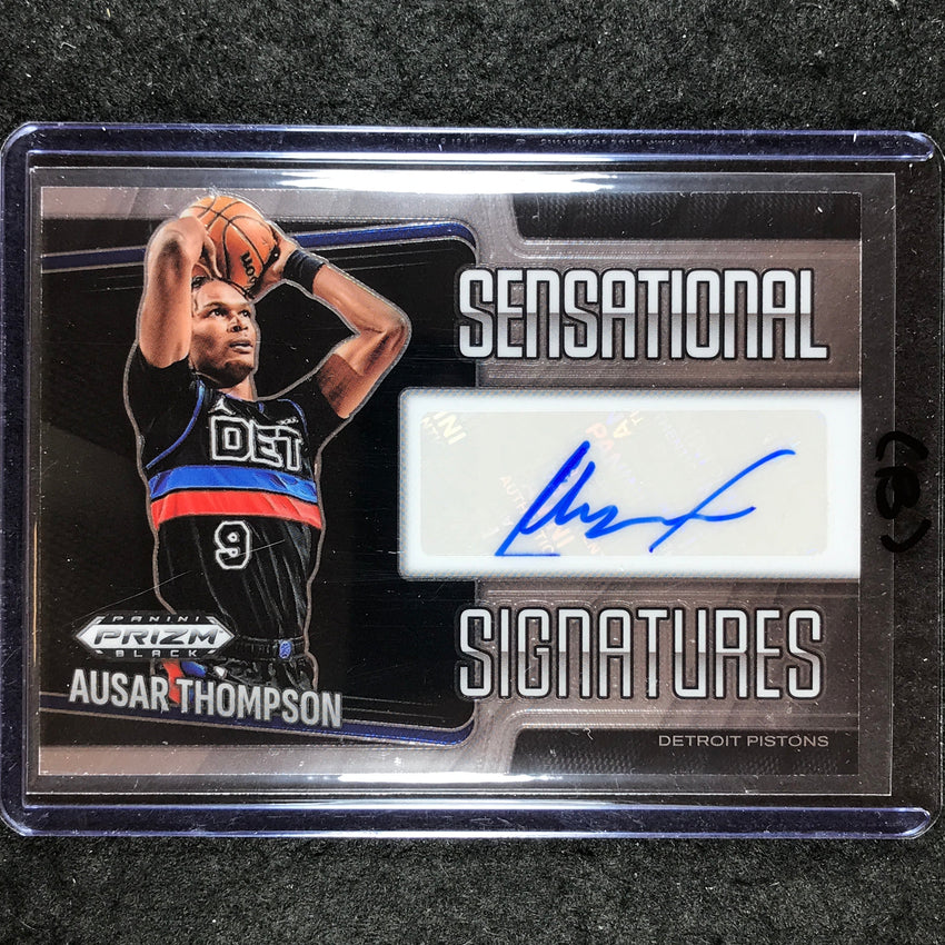 2024-25 Prizm Black AUSAR THOMPSON Sensational Signatures Auto Base #ASR (B)