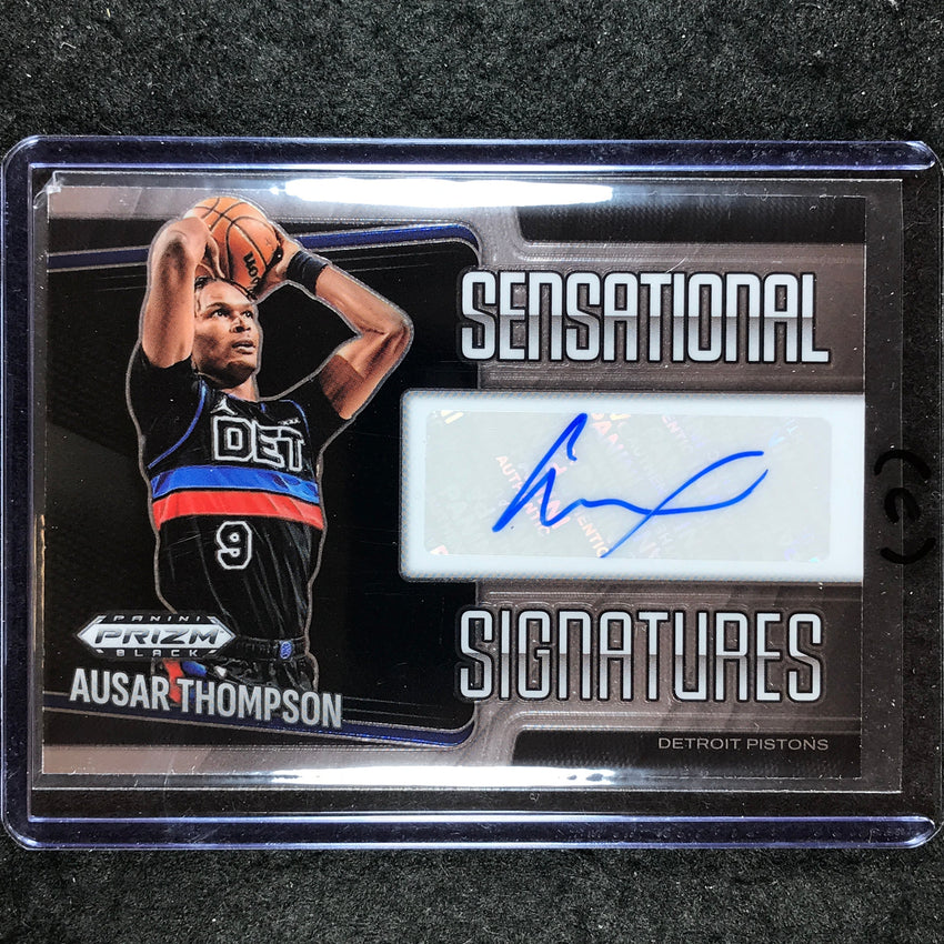 2024-25 Prizm Black AUSAR THOMPSON Sensational Signatures Auto Base #ASR (C)