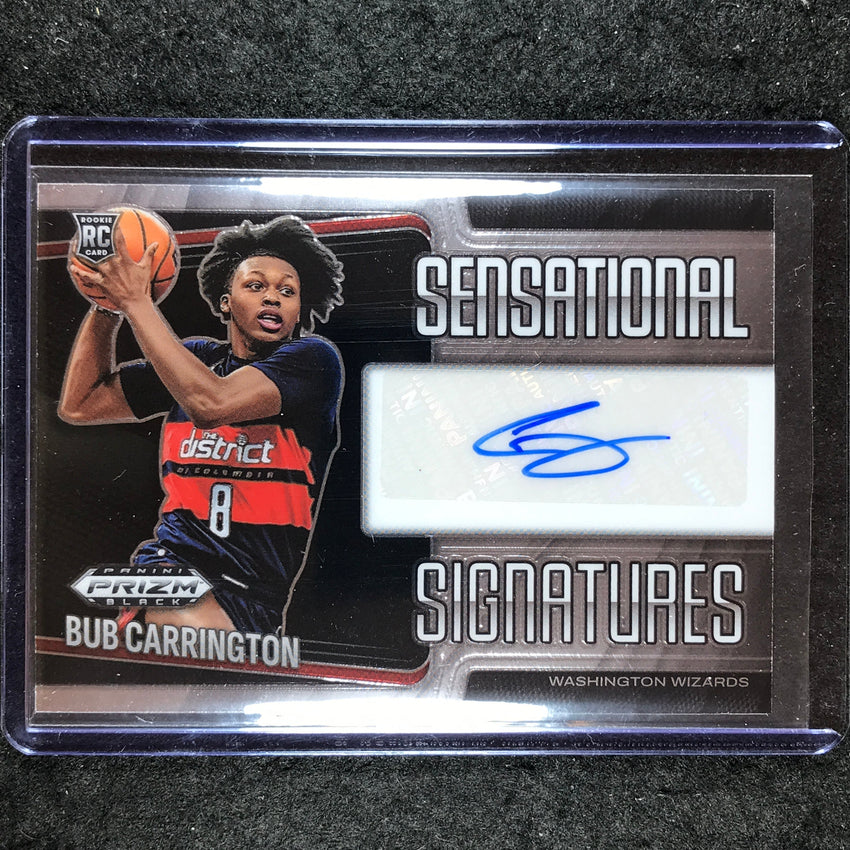 2024-25 Prizm Black BUB CARRINGTON Sensational Signatures Rookie Auto Base #BUB