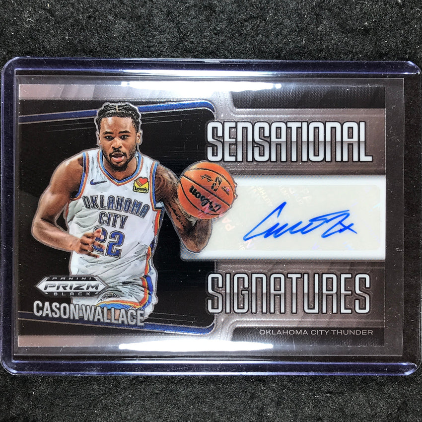 2024-25 Prizm Black CASON WALLACE Sensational Signatures Auto Base #CSW