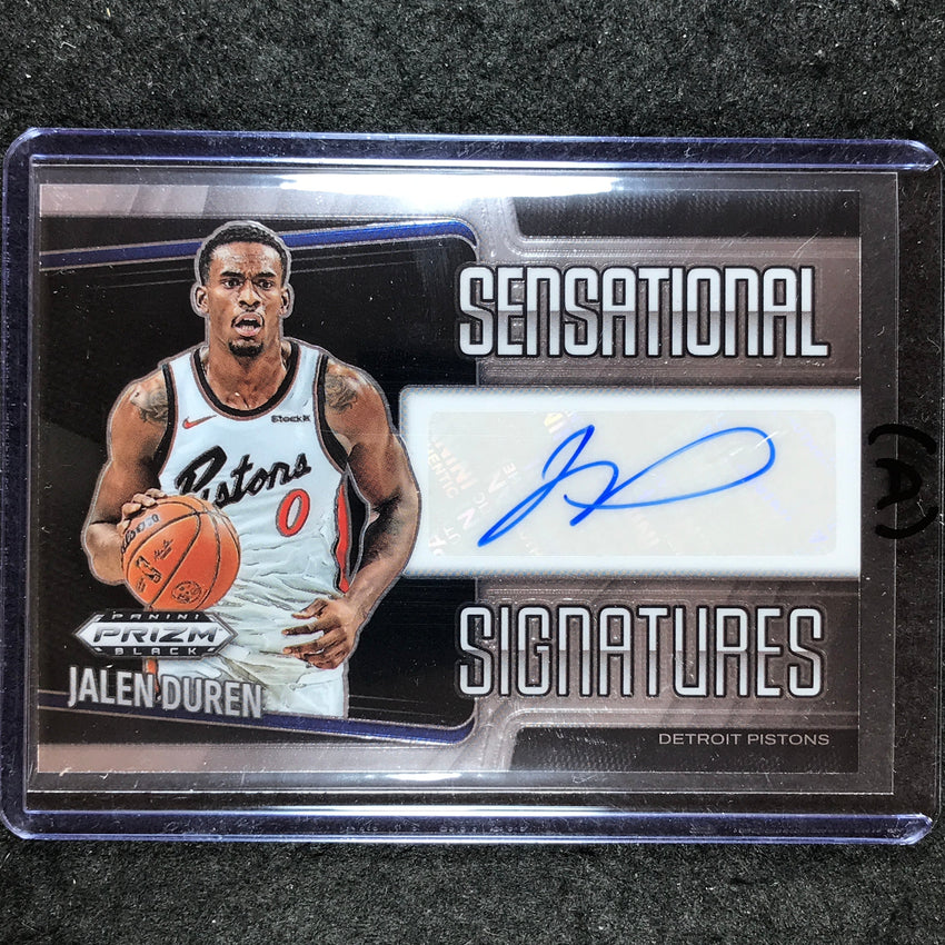 2024-25 Prizm Black JALEN DUREN Sensational Signatures Auto Base #DUR (A)