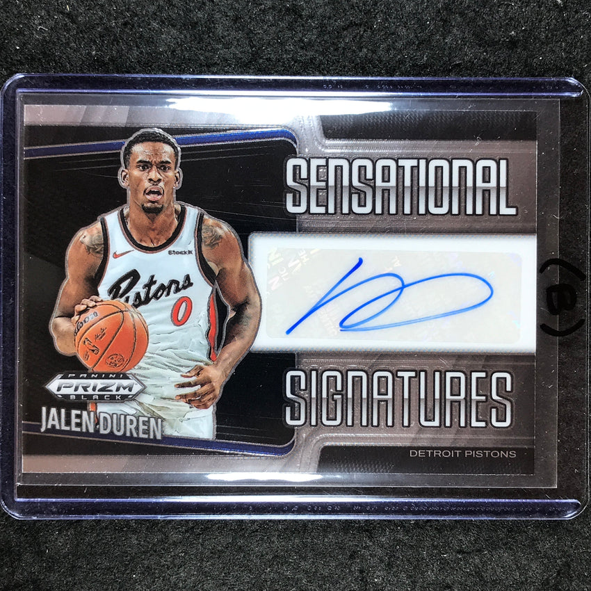 2024-25 Prizm Black JALEN DUREN Sensational Signatures Auto Base #DUR (B)